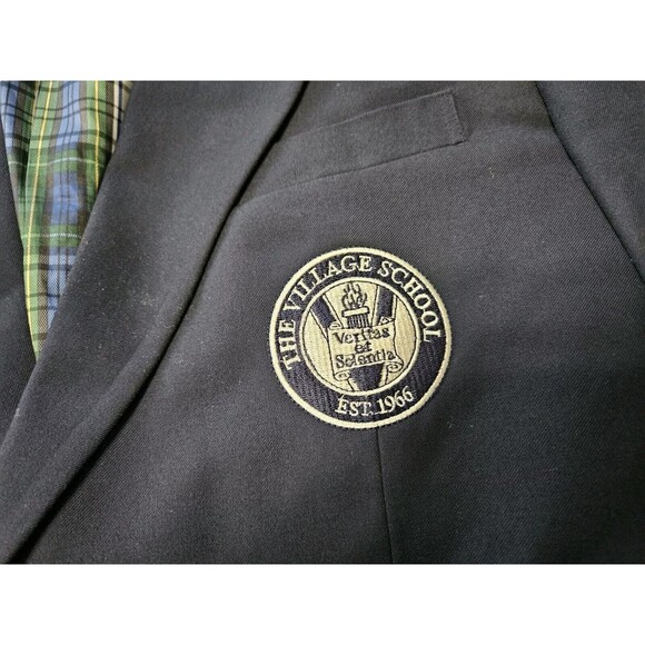 The Village School Blazer Size 38R Golden Buttons Navy - Picture 3 of 11
